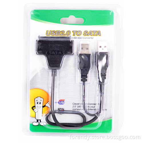 USB 2.0 to SATA Adapter Cable+Anti-Shock Protector Case